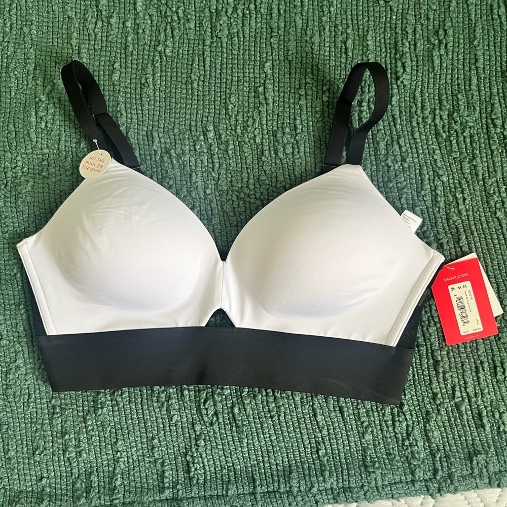 SPANX Black and White Sports Bra
